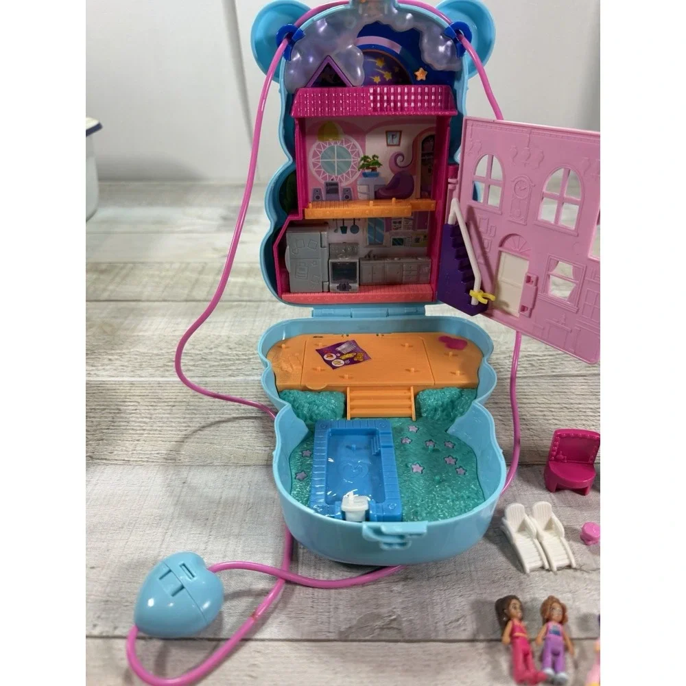 Polly Pocket Sleepover Teddy Bear Compact HGC39 2021 Dolls Accessories